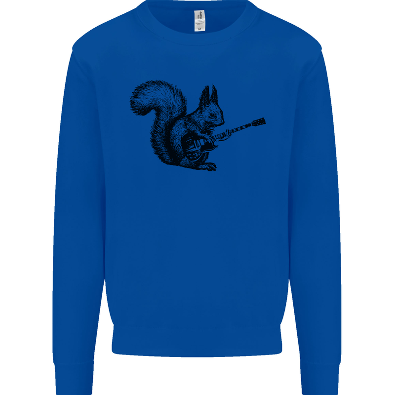 A Squirrel Playing the Guitar Kids Sweatshirt Jumper Royal Blue