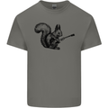 A Squirrel Playing the Guitar Kids T-Shirt Childrens Charcoal