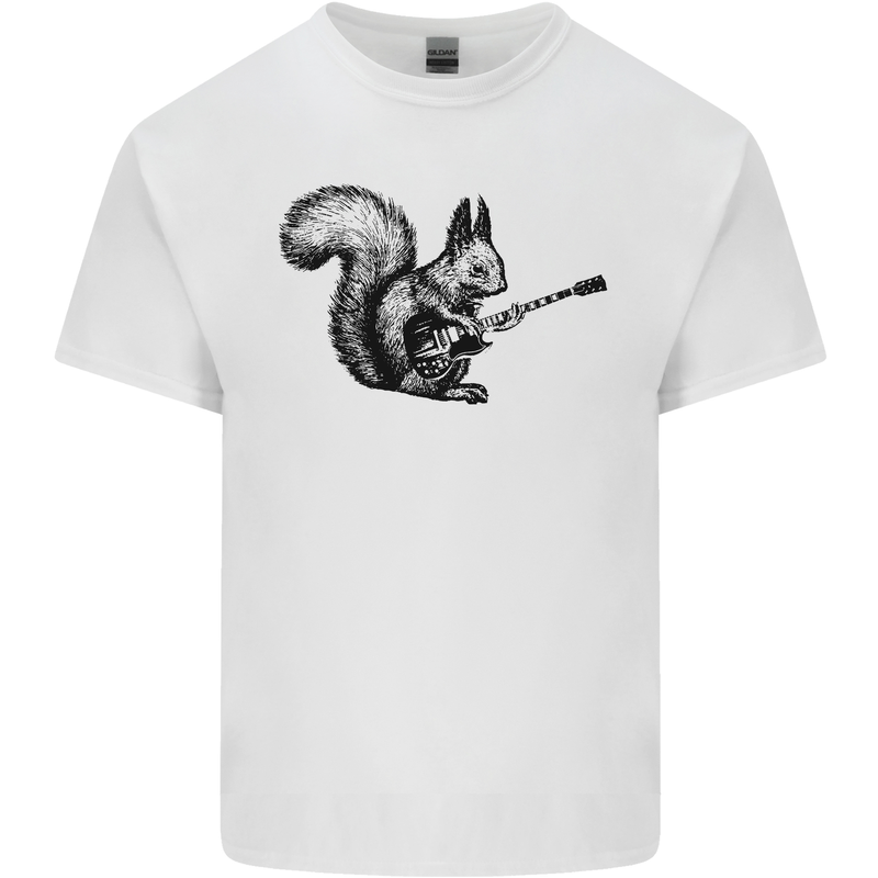 A Squirrel Playing the Guitar Kids T-Shirt Childrens White