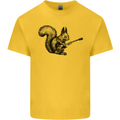 A Squirrel Playing the Guitar Kids T-Shirt Childrens Yellow