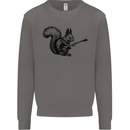A Squirrel Playing the Guitar Mens Sweatshirt Jumper Charcoal