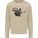 A Squirrel Playing the Guitar Mens Sweatshirt Jumper Sand