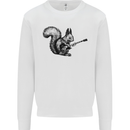 A Squirrel Playing the Guitar Mens Sweatshirt Jumper White