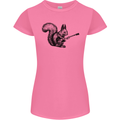 A Squirrel Playing the Guitar Womens Petite Cut T-Shirt Azalea