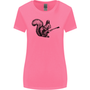 A Squirrel Playing the Guitar Womens Wider Cut T-Shirt Azalea