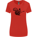 A Squirrel Playing the Guitar Womens Wider Cut T-Shirt Red