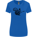 A Squirrel Playing the Guitar Womens Wider Cut T-Shirt Royal Blue