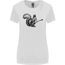 A Squirrel Playing the Guitar Womens Wider Cut T-Shirt White