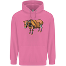 A Steampunk Bull Childrens Kids Hoodie Azalea