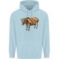 A Steampunk Bull Childrens Kids Hoodie Light Blue