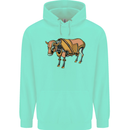 A Steampunk Bull Childrens Kids Hoodie Peppermint