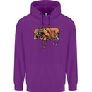 A Steampunk Bull Childrens Kids Hoodie Purple
