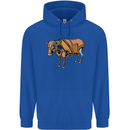 A Steampunk Bull Childrens Kids Hoodie Royal Blue