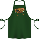 A Steampunk Bull Cotton Apron 100% Organic Forest Green