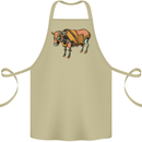 A Steampunk Bull Cotton Apron 100% Organic Khaki