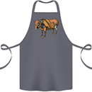 A Steampunk Bull Cotton Apron 100% Organic Steel