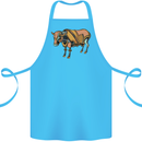 A Steampunk Bull Cotton Apron 100% Organic Turquoise