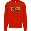 A Steampunk Bull Kids Sweatshirt Jumper Bright Red