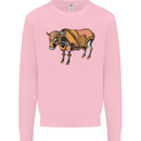 A Steampunk Bull Kids Sweatshirt Jumper Light Pink