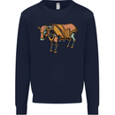 A Steampunk Bull Kids Sweatshirt Jumper Navy Blue