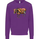 A Steampunk Bull Kids Sweatshirt Jumper Purple