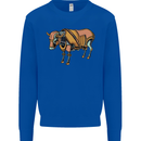 A Steampunk Bull Kids Sweatshirt Jumper Royal Blue