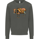 A Steampunk Bull Kids Sweatshirt Jumper Storm Grey