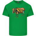 A Steampunk Bull Kids T-Shirt Childrens Irish Green