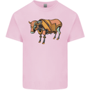 A Steampunk Bull Kids T-Shirt Childrens Light Pink