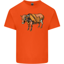 A Steampunk Bull Kids T-Shirt Childrens Orange