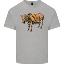 A Steampunk Bull Mens Cotton T-Shirt Tee Top Sports Grey