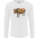A Steampunk Bull Mens Long Sleeve T-Shirt White