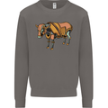 A Steampunk Bull Mens Sweatshirt Jumper Charcoal