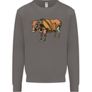 A Steampunk Bull Mens Sweatshirt Jumper Charcoal