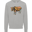 A Steampunk Bull Mens Sweatshirt Jumper Sports Grey