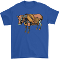 A Steampunk Bull Mens T-Shirt 100% Cotton Royal Blue