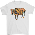 A Steampunk Bull Mens T-Shirt 100% Cotton White