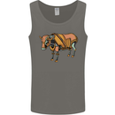 A Steampunk Bull Mens Vest Tank Top Charcoal