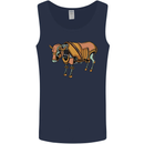 A Steampunk Bull Mens Vest Tank Top Navy Blue