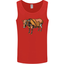 A Steampunk Bull Mens Vest Tank Top Red