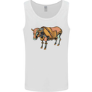 A Steampunk Bull Mens Vest Tank Top White