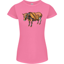 A Steampunk Bull Womens Petite Cut T-Shirt Azalea