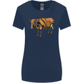 A Steampunk Bull Womens Wider Cut T-Shirt Navy Blue
