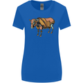 A Steampunk Bull Womens Wider Cut T-Shirt Royal Blue