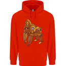 A Steampunk Gorilla Ape Childrens Kids Hoodie Bright Red