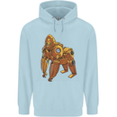 A Steampunk Gorilla Ape Childrens Kids Hoodie Light Blue