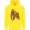 A Steampunk Gorilla Ape Childrens Kids Hoodie Yellow