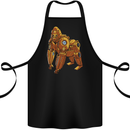 A Steampunk Gorilla Ape Cotton Apron 100% Organic Black