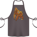 A Steampunk Gorilla Ape Cotton Apron 100% Organic Dark Grey
