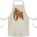 A Steampunk Gorilla Ape Cotton Apron 100% Organic Natural